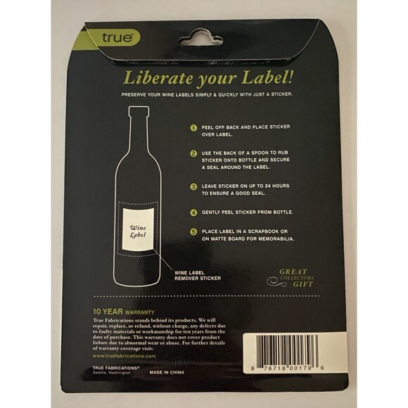 🍷  10 Wine Beer Champagne Label Remover Saver Preserver Laminate Lift 6" X 5" - Picture 3 of 3